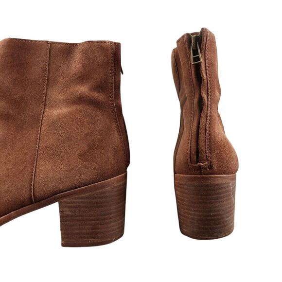 Madewell Shoes Womens 11 Bootie Leather Block Heel Pauline Fashion Boho Boot Zip - Picture 5 of 16